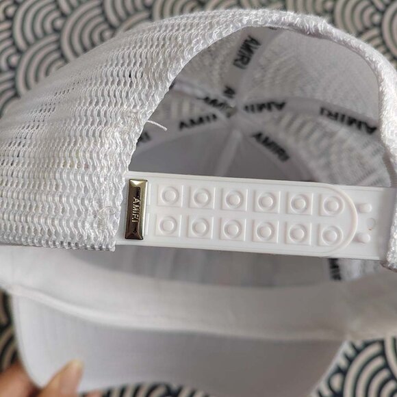 Amiri White Paint Drip Core Logo Hat - Picture 5 of 8